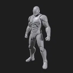 Mô hình Cyber-human in 3D phong cách khoa học viễn tưởng