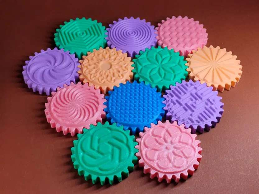 Bộ Đồ Chơi Bánh Răng Xoay Kèm Họa Tiết (Gears with patterns) - Image 3