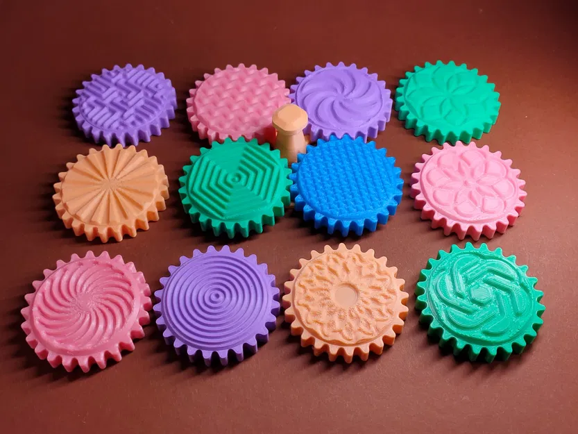 Bộ Đồ Chơi Bánh Răng Xoay Kèm Họa Tiết (Gears with patterns) - Image 4