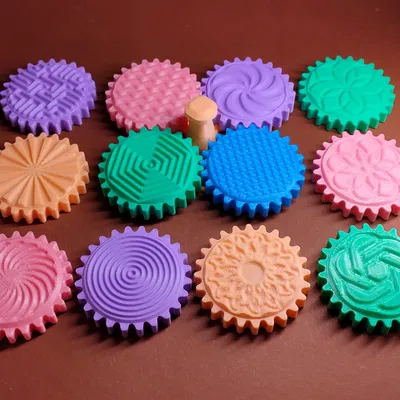 Bộ Đồ Chơi Bánh Răng Xoay Kèm Họa Tiết (Gears with patterns)