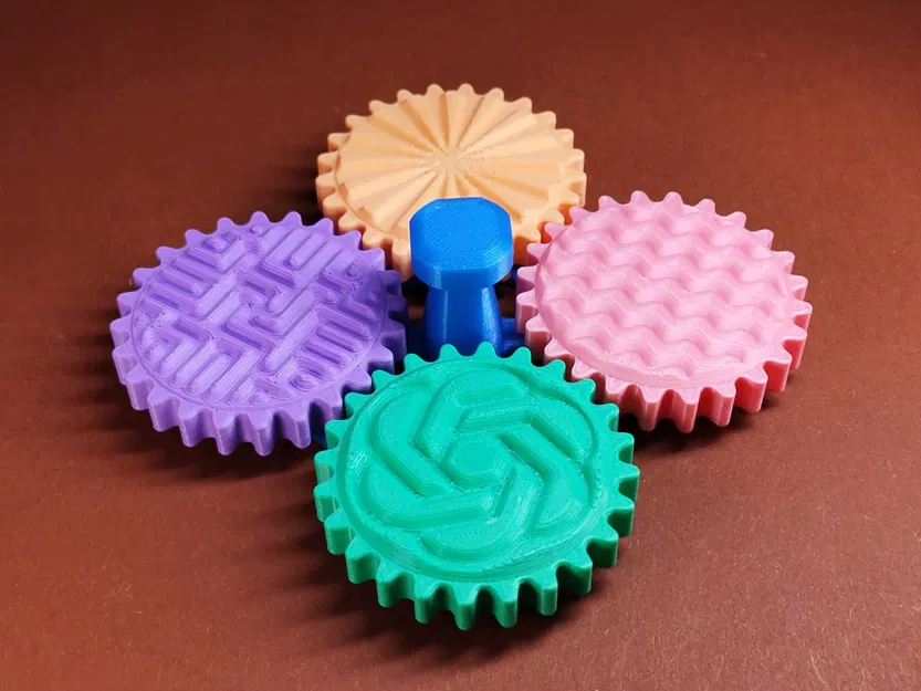 Bộ Đồ Chơi Bánh Răng Xoay Kèm Họa Tiết (Gears with patterns) - Image 6