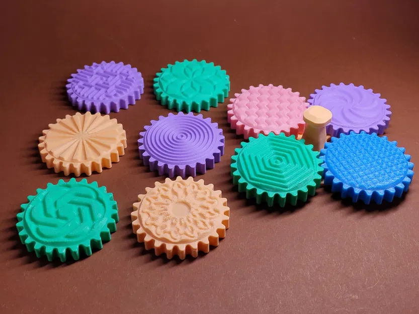 Bộ Đồ Chơi Bánh Răng Xoay Kèm Họa Tiết (Gears with patterns) - Image 7