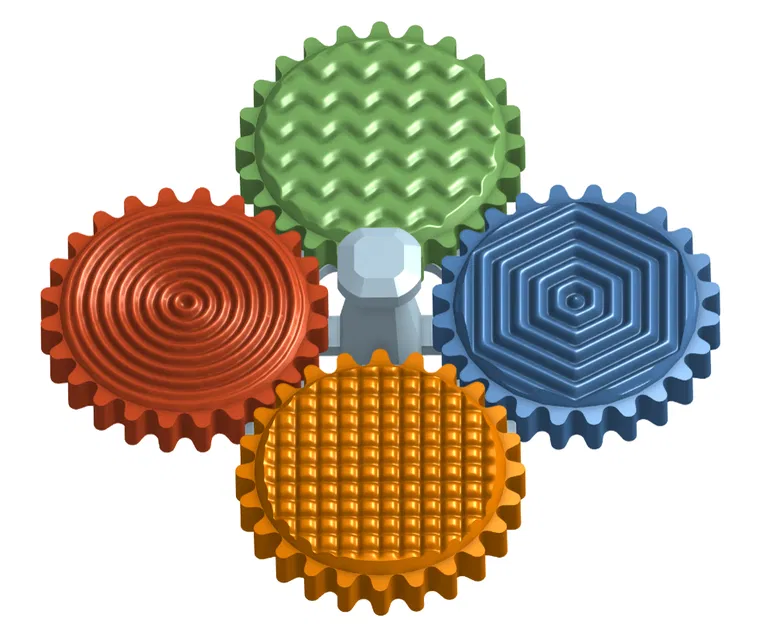 Bộ Đồ Chơi Bánh Răng Xoay Kèm Họa Tiết (Gears with patterns) - Image 8