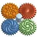Bộ Đồ Chơi Bánh Răng Xoay Kèm Họa Tiết (Gears with patterns) - Thumbnail 9