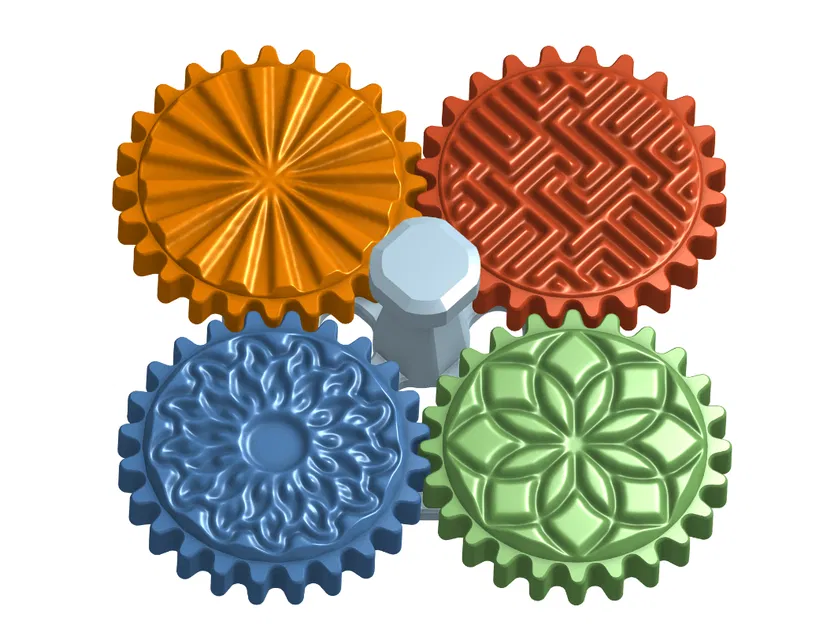 Bộ Đồ Chơi Bánh Răng Xoay Kèm Họa Tiết (Gears with patterns) - Image 10