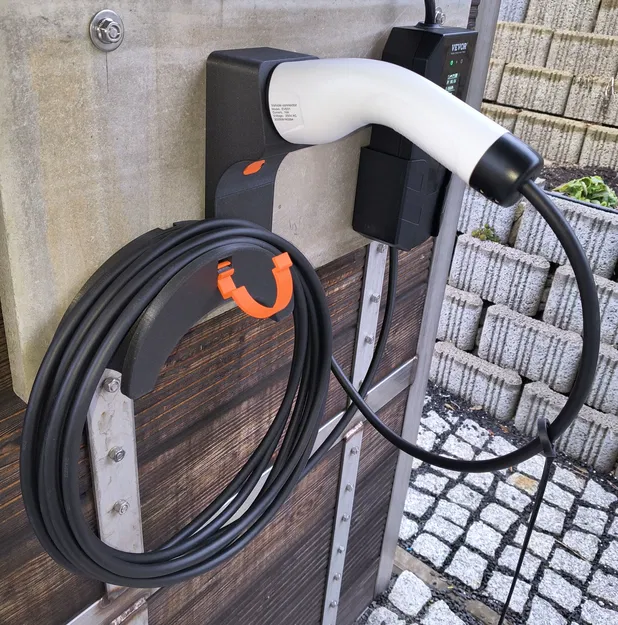 Giá treo cáp sạc xe điện Mennekes Type 2 gắn tường - Image 6