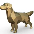 Mô hình chú chó Low Poly nghệ thuật cho in 3D - Thumbnail 2