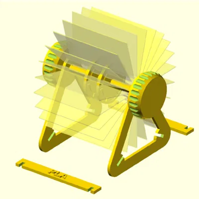 Rolodex Tùy biến - Tương thích với hệ thống Filament Swatch (OpenSCAD)