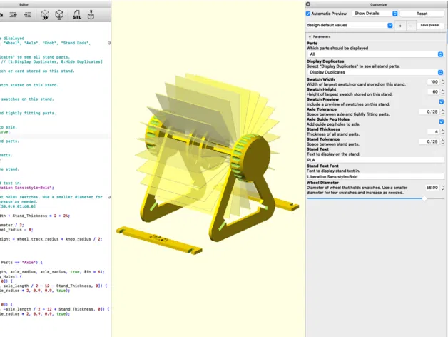Rolodex Tùy biến - Tương thích với hệ thống Filament Swatch (OpenSCAD) - Image 3