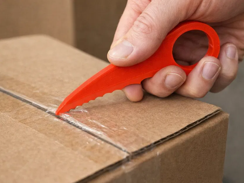 Safe Box Opener – Dụng Cụ Mở Thùng Carton In 3D Nhỏ Gọn - Image 1