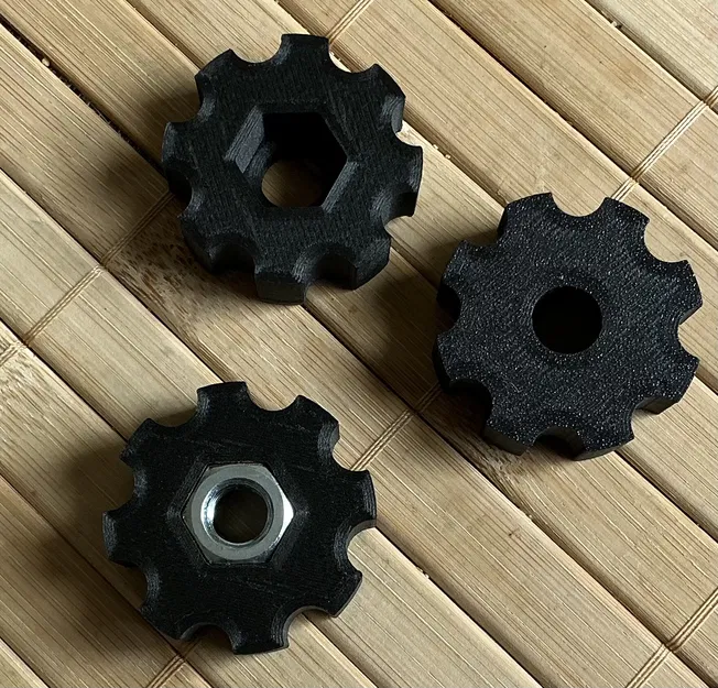 Núm Vặn Tay Nắm Cho Ốc Vít 3/8-16 (Thumb Nut) In 3D Tiện Lợi - Image 1