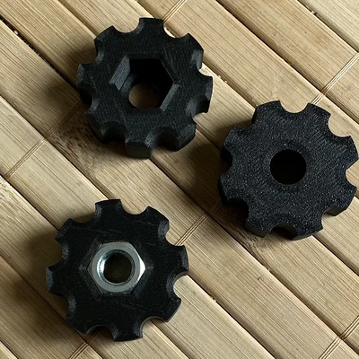 Núm Vặn Tay Nắm Cho Ốc Vít 3/8-16 (Thumb Nut) In 3D Tiện Lợi