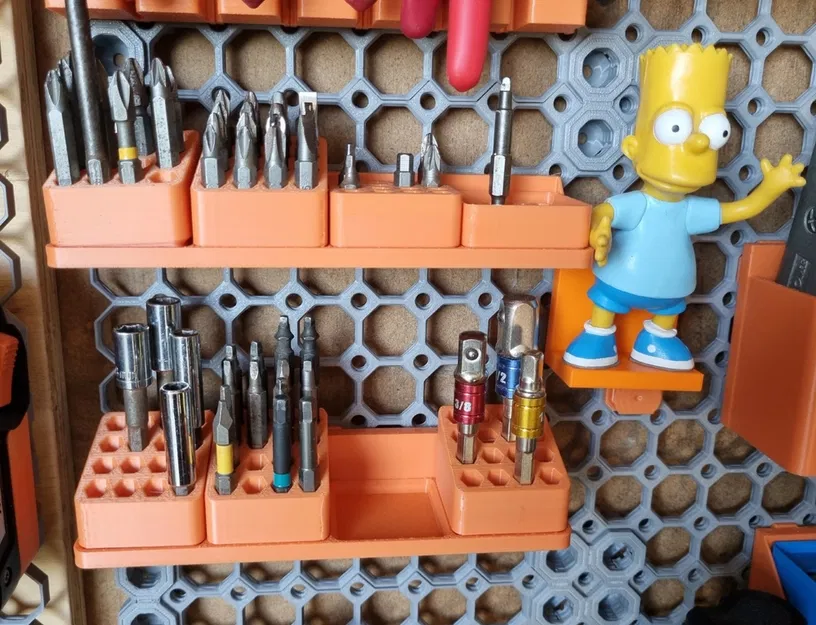 Khay vát góc Gridfinity đựng đầu vặn vít (hex bit) - Image 1