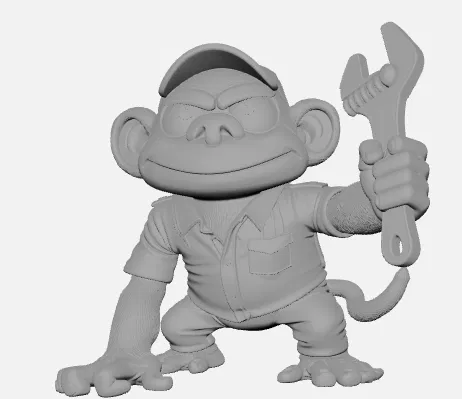 Mô hình chú khỉ thợ máy (Grease Monkey Desk Thing) in 3D trang trí - Image 1