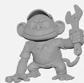 Mô hình chú khỉ thợ máy (Grease Monkey Desk Thing) in 3D trang trí - Thumbnail 1