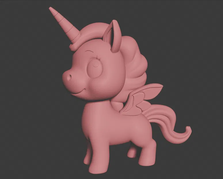Mô hình 3D Pony Unicorn đáng yêu dùng làm vật phẩm trang trí bàn học - Image 1