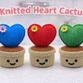 Mô hình in 3D xương rồng trái tim đan len (Knitted Heart Cactus) cực yêu - Thumbnail 1