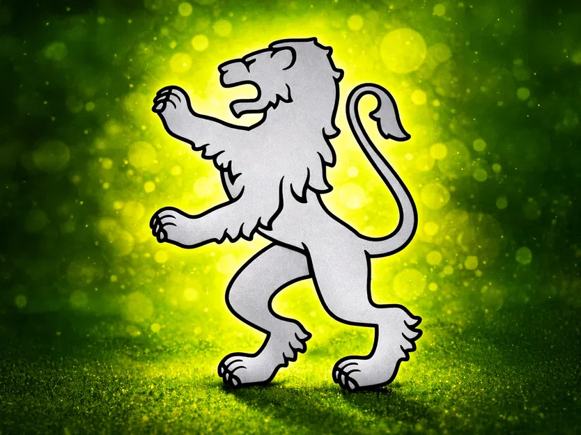 Biểu Tượng Sư Tử Huy Hiệu - Heraldic Lion - Image 1