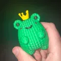 Mô hình ếch hoàng tử đan len (Knitted Frog king) - Thumbnail 2