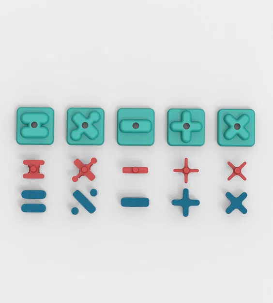 Khuôn tạo hình ký hiệu toán học bằng đất sét kèm tấm đẩy - Image 3