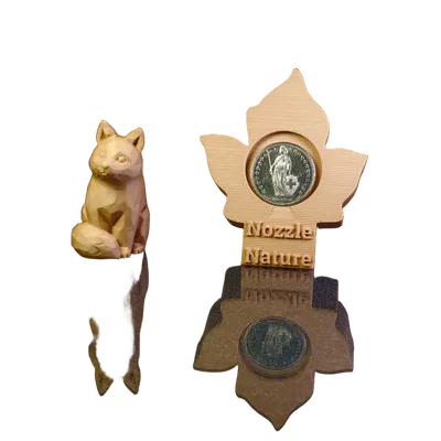 Mô hình chú cáo ngồi (Fox Wood sitting) trang trí in 3D độc đáo