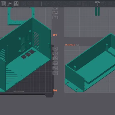 Đế khung 2U 10 inch cho bàn in 220x220mm