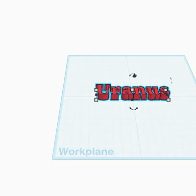 Mô hình 3D tên các hành tinh Neptune và Uranus trang trí