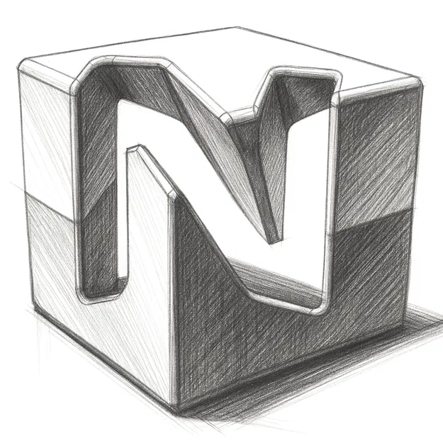 Logo Khối Lập Phương N Negative Space - Image 3