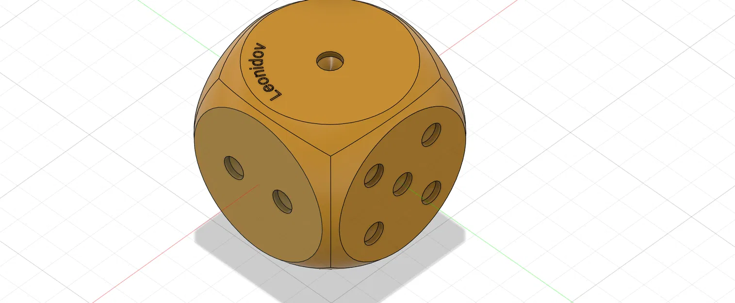 Mô hình xúc xắc 6 mặt (Dice) thiết kế tinh tế để in 3D - Image 1