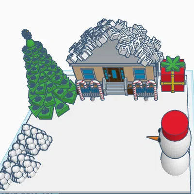 Mô hình tiểu cảnh Giáng sinh (Winter Diorama) tự in 3D siêu dễ thương