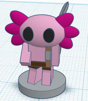 Mô hình nhân vật Axolotl dễ thương cho máy in 3D - Image 1