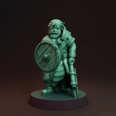 Mô hình Orc cầm giáo cho máy in FDM (không cần support)