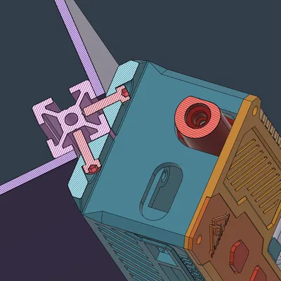 Ngàm gắn hông cho Mellow LLL Plus Filament Buffer trên nhôm 2020