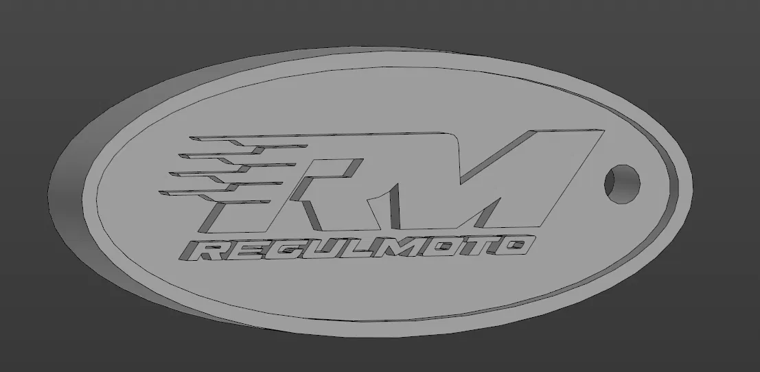 Móc khóa in 3D logo Regulmoto cho người đam mê xe - Image 1