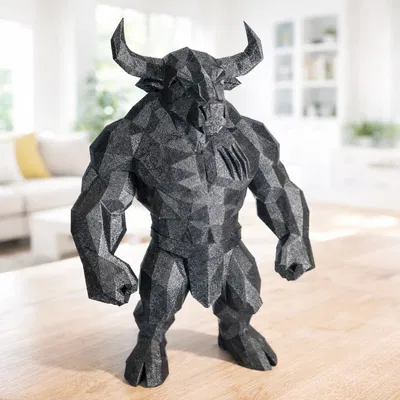 Mô hình Minotaur Low-Poly Huyền Thoại