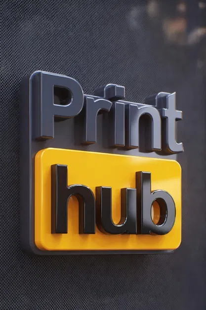 Mô hình trang trí logo PrintHub 3D độc đáo cho người yêu công nghệ - Image 1