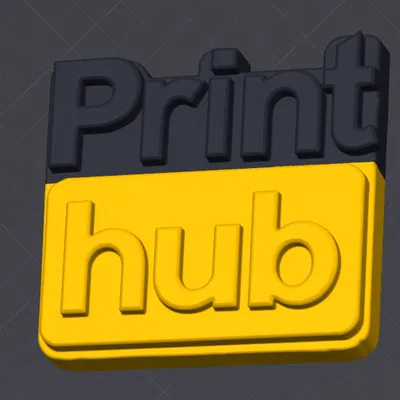 Mô hình trang trí logo PrintHub 3D độc đáo cho người yêu công nghệ