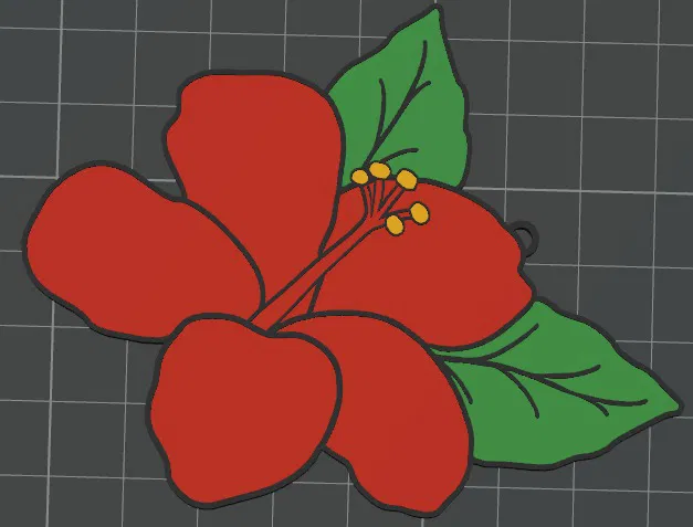 Mẫu in 3D bông hoa dâm bụt (Hibiscus) - Image 1