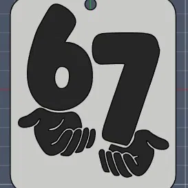 Móc khóa meme 67 - Thiết kế độc đáo cho dân mê in 3D