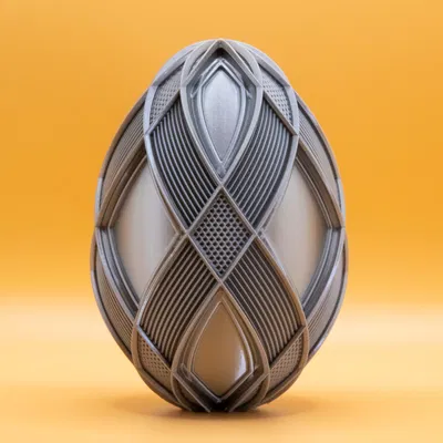 Trứng Phục Sinh Họa Tiết Lưới Ribbon Đóng 2026