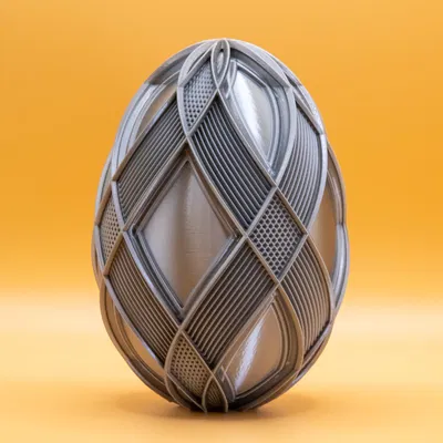 Trứng Phục Sinh Họa Tiết Lưới Ribbon Đóng 2026