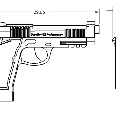 Mô hình 3D Beretta 92X Performance
