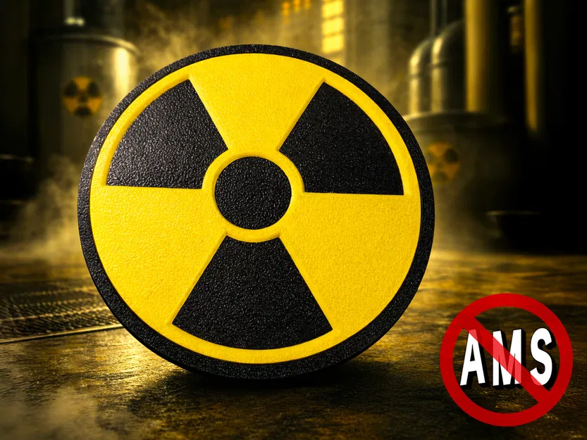 Nam châm tủ lạnh hình biểu tượng phóng xạ - Không cần AMS hoặc MMU - Image 1