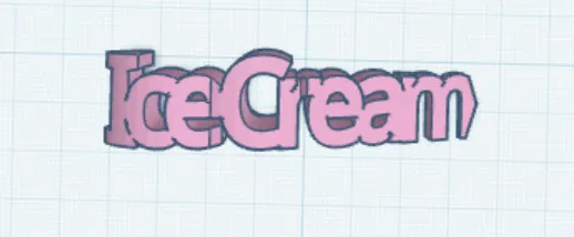 Mô hình 3D ảo giác quang học chữ Ice Cream ấn tượng - Image 2