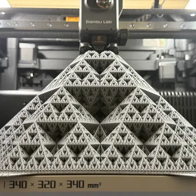 Kim tự tháp Fractal Sierpiński Snowflake | Level 6 (Vase Mode)