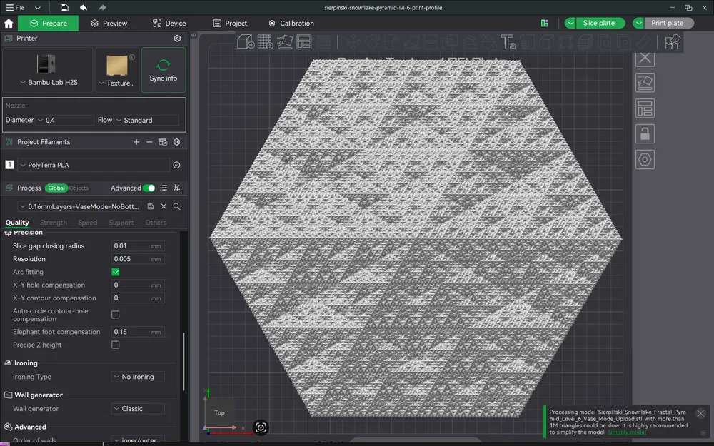 Kim tự tháp Fractal Sierpiński Snowflake | Level 6 (Vase Mode) - Image 15