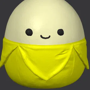 Mô hình Banana Squishmallow mini - Đồ chơi in 3D dễ thương