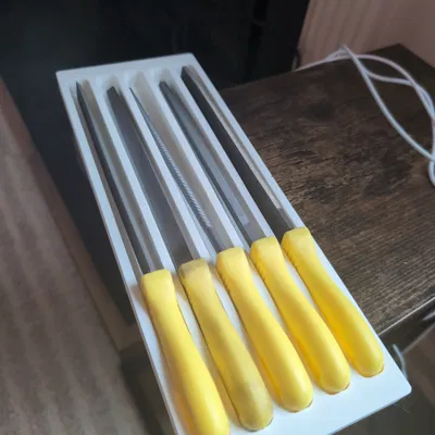 Khay lưu trữ Gridfinity cho bộ giũa Harbor Freight 5 chi tiết