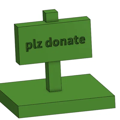 Bảng hiệu 'Plz Donate' (Dành cho tín đồ Roblox)