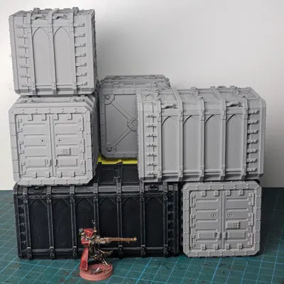 Bộ mô hình Shipping Container cho game chiến thuật Tabletop Wargaming